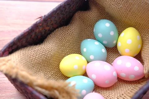 Easter concept with egg on pink background. Stock Photos