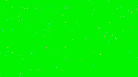 Easter confetti triangles falling on green screen overlay 4K Видео 336624899