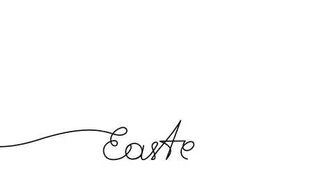 Easter continuous line art animation Stock Footage 171265396