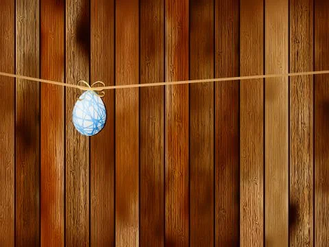 Easter cookie over wooden table.  + EPS8 Stock Illustration