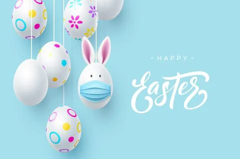 Easter coronavirus concept. 스톡 일러스트