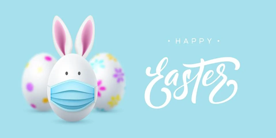 Easter coronavirus concept. Illustrazione stock