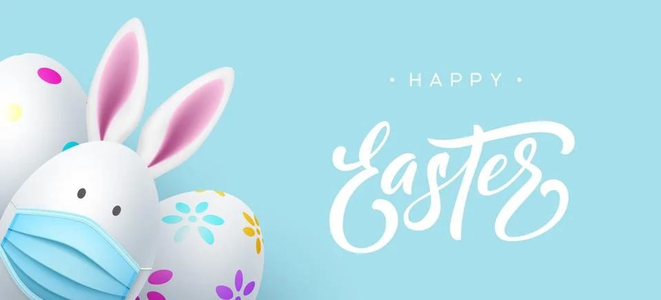 Easter coronavirus concept. Illustrazione stock