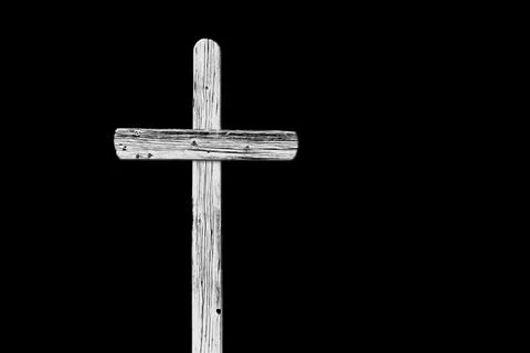 A Easter cross on the black background 写真素材
