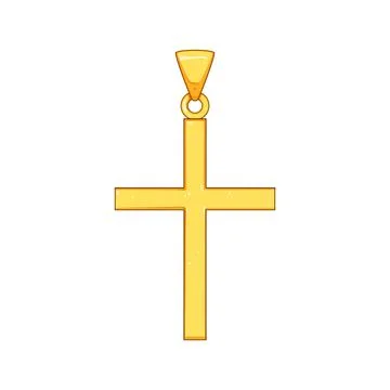 Easter cross christian cartoon vector illustration Stock Illustration