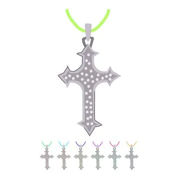 Easter cross christian vector cartoon graphic Stock Illustration