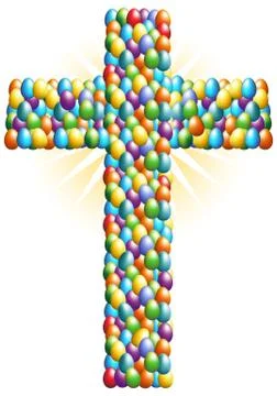 Easter cross Stock Illustration