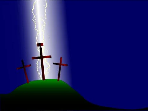 Easter Cross Stock Illustration