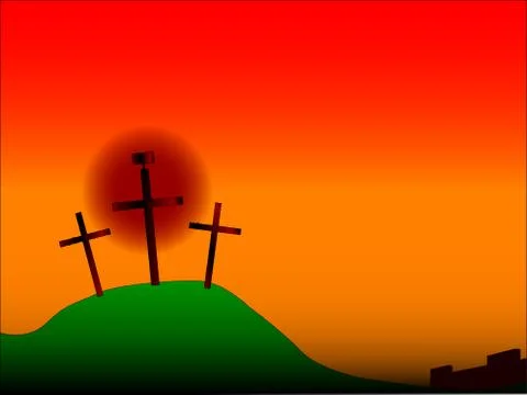 Easter crosses Stock Illustration