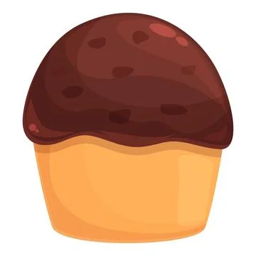 Easter cupcake icon cartoon vector. Cocoa candy Stock Illustration