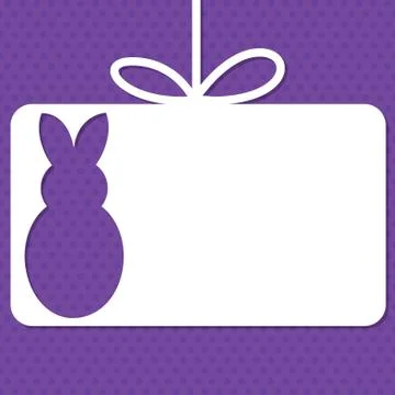 Easter cut out tag card in vector format. Stock Illustration