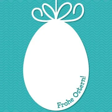 Easter cut out tag card in vector format. Words translate to "Happy Easter". 스톡 일러스트