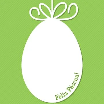 Easter cut out tag card in vector format. Words translate to "Happy Easter". Illustrazione stock