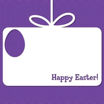 Easter cut out tag card in vector format. Illustrazione stock