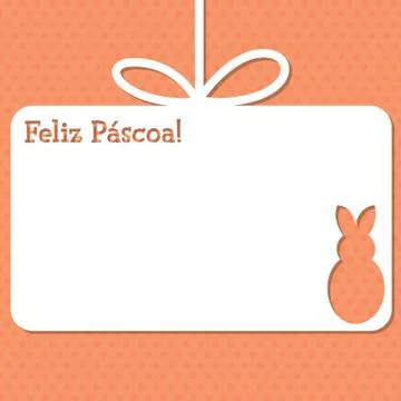Easter cut out tag card in vector format. Words translate to "Happy Easter". Illustrazione stock
