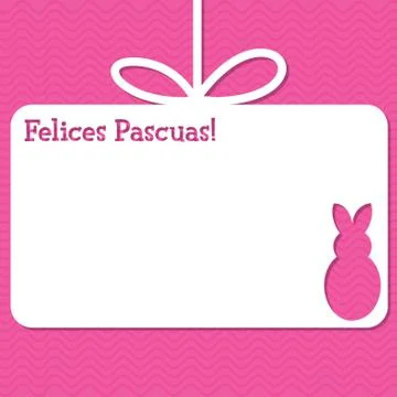 Easter cut out tag card in vector format. Words translate to "Happy Easter". Stock Illustration