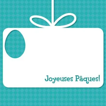 Easter cut out tag card in vector format. Words translate to "Happy Easter". Illustrazione stock