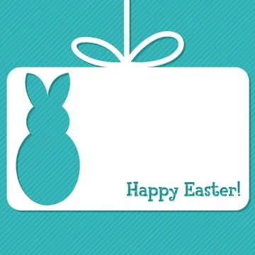 Easter cut out tag card in vector format. Illustrazione stock