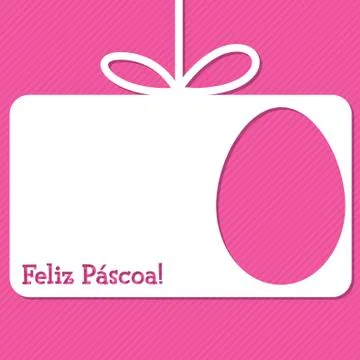 Easter cut out tag card in vector format. Words translate to "Happy Easter". 스톡 일러스트