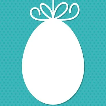 Easter cut out tag card in vector format. Stock Illustration