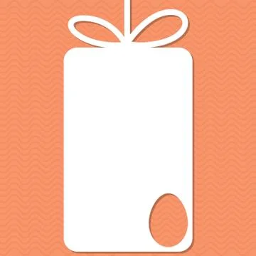 Easter cut out tag card in vector format. Illustrazione stock