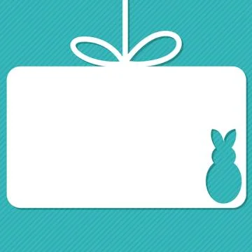 Easter cut out tag card in vector format. Illustrazione stock