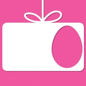 Easter cut out tag card in vector format. Stock Illustration