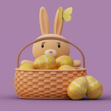 Easter cute bunny Stock Illustration