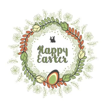 Easter Cute Card Stock Illustration