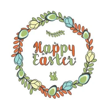 Easter Cute Card Stock Illustration