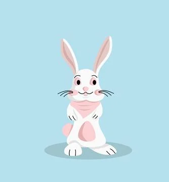 Easter cute cartoon bunny, vector illustration EPS 10 Stock Illustration