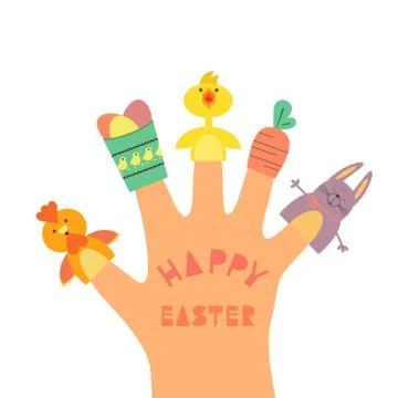 Easter cute cartoon Stock Illustration