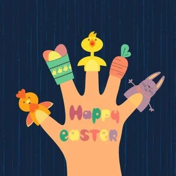 Easter cute cartoon Stock Illustration