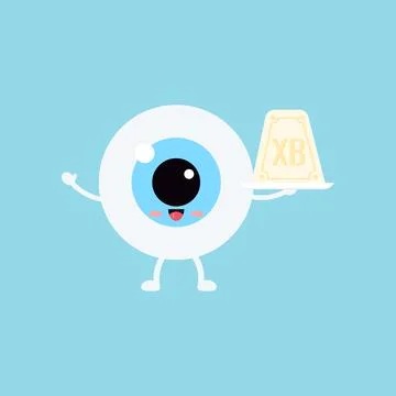 Easter cute eye ball curd easter on white plate icon. Stock Illustration