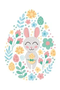 Easter cute vector illustration Stock Illustration
