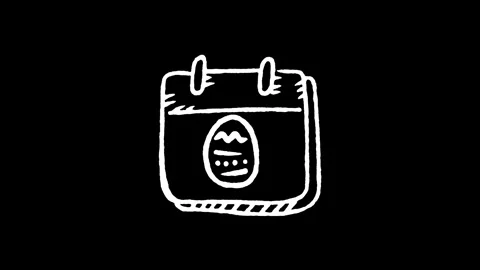 Easter Date Calendar Icon Video stock 346822422