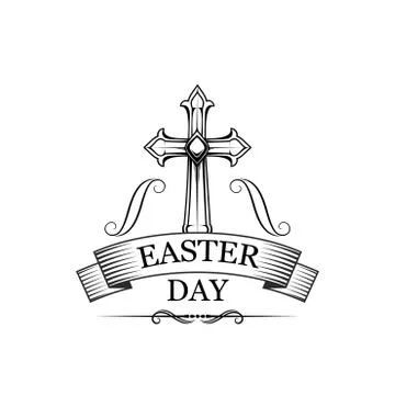Easter day holiday vector sign Illustrazione stock