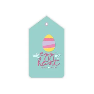 Easter day label Stock Illustration