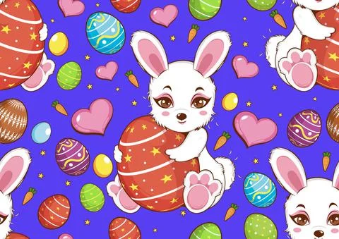 Easter Day seamless pattern Stock Illustration