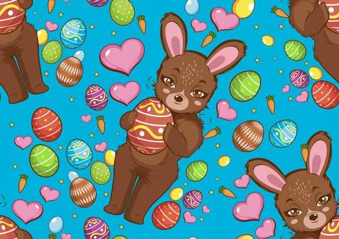 Easter Day seamless pattern Stock Illustration