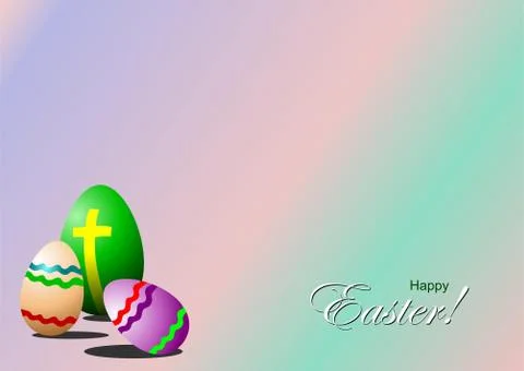 Easter day symbols background. Eggs. Vector illustration イラスト素材