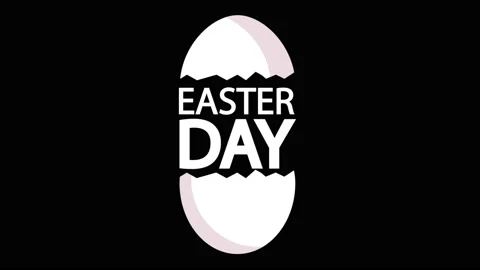 Easter day typography in eggshell Stock Footage 148234877