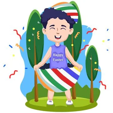 Easter Day. Vector design. New Year. Christmas. Happy Easter banner. Stock Illustration