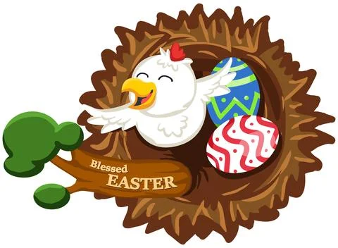 Easter Day. Vector design. New Year. Christmas. Happy Easter banner. Stock Illustration