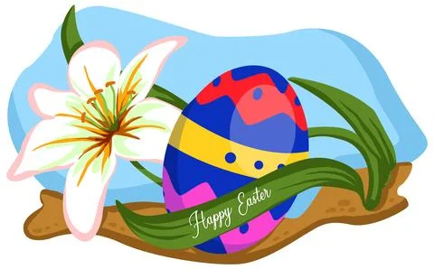 Easter Day. Vector design. New Year. Christmas. Happy Easter banner. Stock Illustration