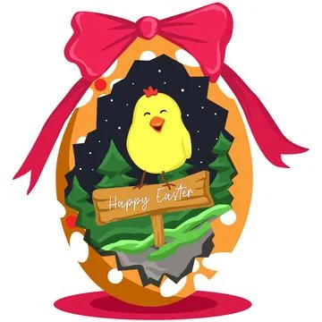 Easter Day. Vector design. New Year. Christmas. Happy Easter banner. Stock Illustration