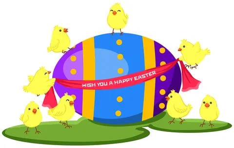 Easter Day. Vector design. New Year. Christmas. Happy Easter banner. Stock Illustration