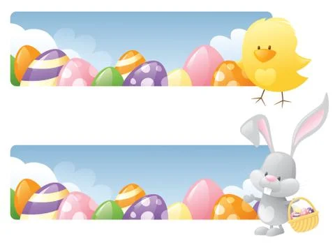 Easter days banners Stock Illustration