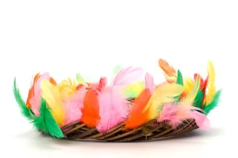 Easter decor isolated on white background Stock Photos