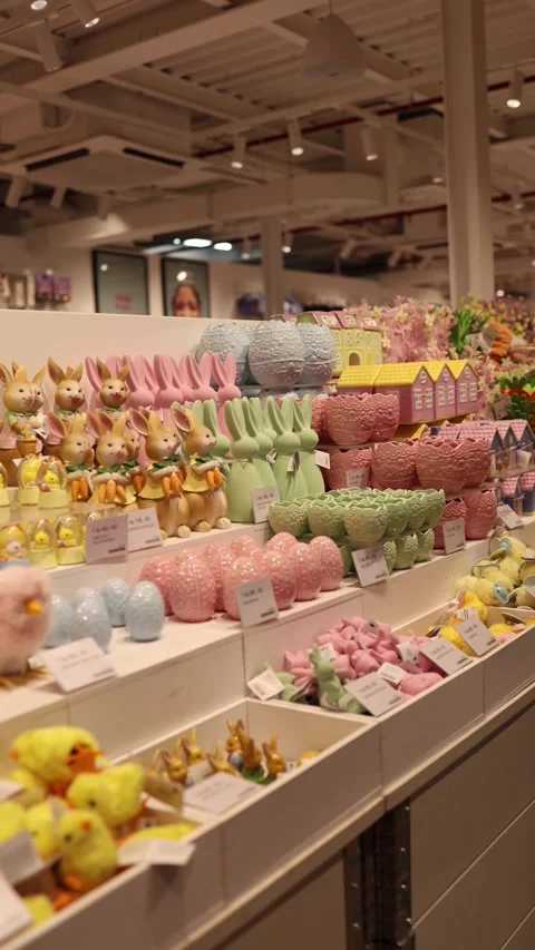 Easter decor retail display Stock Footage 331232969